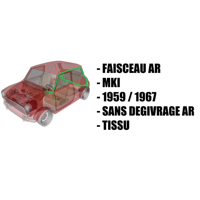 Faisceau électrique MINI de 1959 à 1967 partie arrière90708