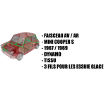 Faisceau électrique MINI cooper s de 1967 à 1969 complet / dynamo