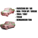 Faisceau électrique MINI pick / van / break en 3 partie tissus