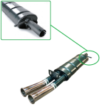 SIlencieux Maniflow Double Sortie Centrale suspendu - Austin Mini