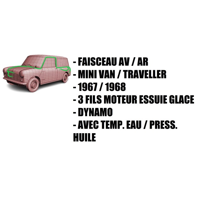 Faisceau électrique MINI / traveller / van 1967 1968