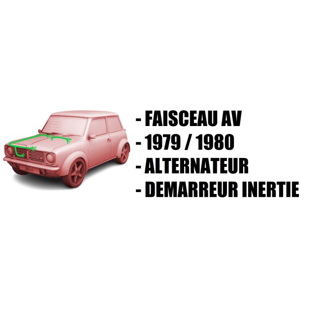 Faisceau électrique avant Mini Clubman - 1979 à 1980 (Alternateur)
