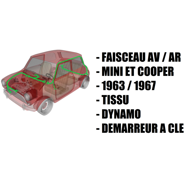 Faisceau électrique MINI de 1963 à 1967 dynamo