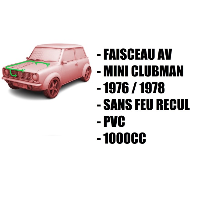 Faisceau électrique principal MINI de 1976 à 1978 / clubman