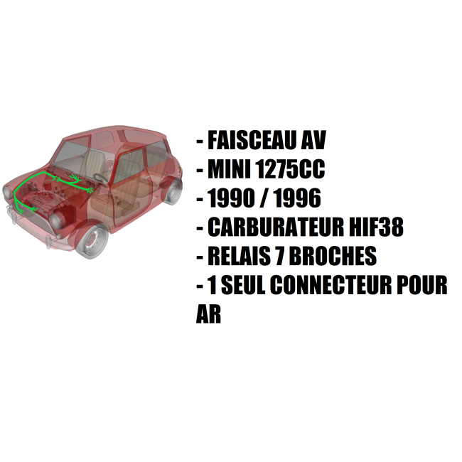 Faisceau électrique principal MINI de 1990 à 1996 / 1275 / HIF38