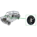 Connecteur de ventilation - Austin Mini - La paire voiture ancienne anglaise