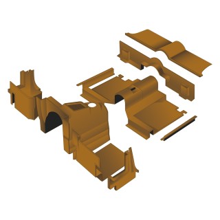 Kit de moquette non moulé brun Triumph Spitfire spitfire 1500, spitfire, spitfire mkiii