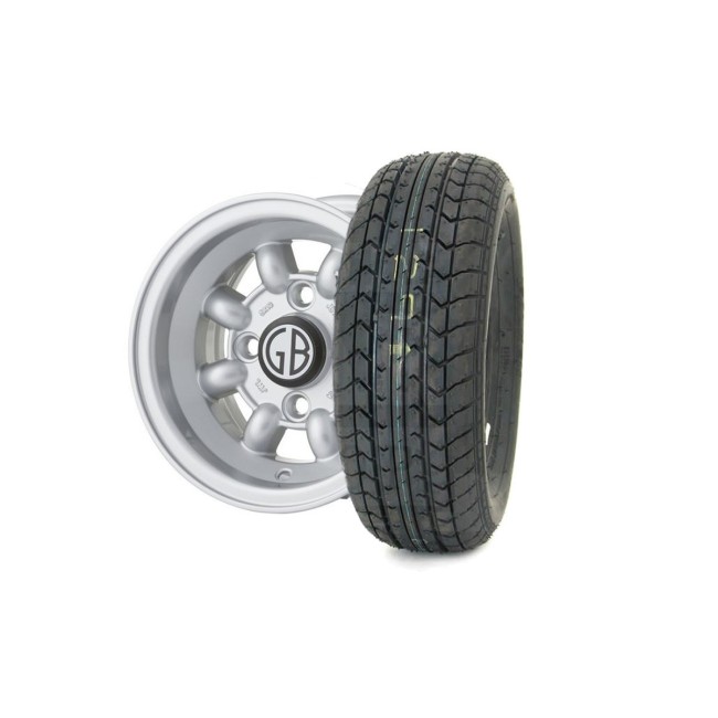 Pack 1 Jante 6x10 GB - Gris argent (Pneu au choix)  voiture ancienne anglaise