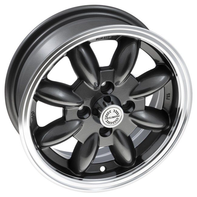 Jante 13 x 5 Minator Gun Metal Triumph spitfire 1500, spitfire voiture ancienne anglaise