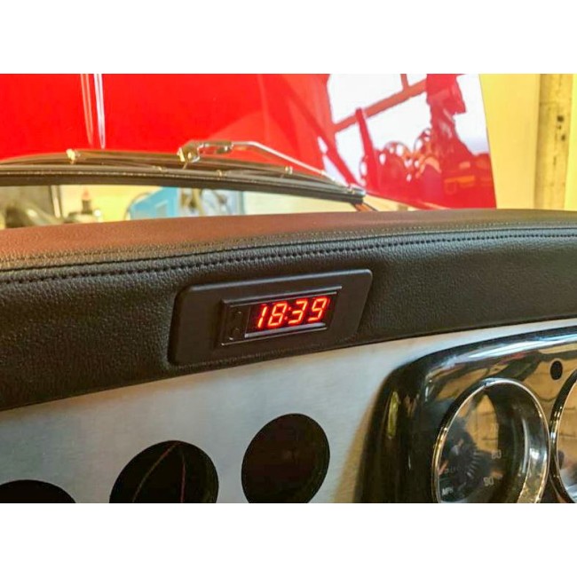 Horloge digital de tableau de bord ( Rouge)