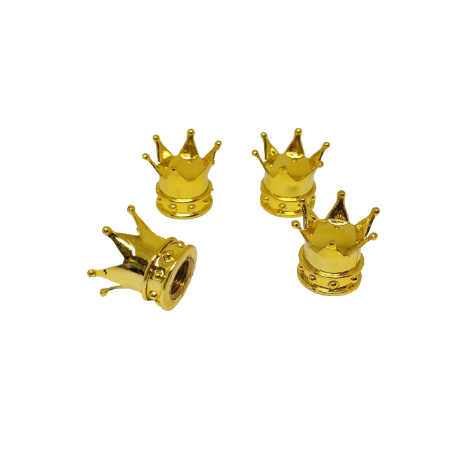 4 bouchons de valve "Couronne "