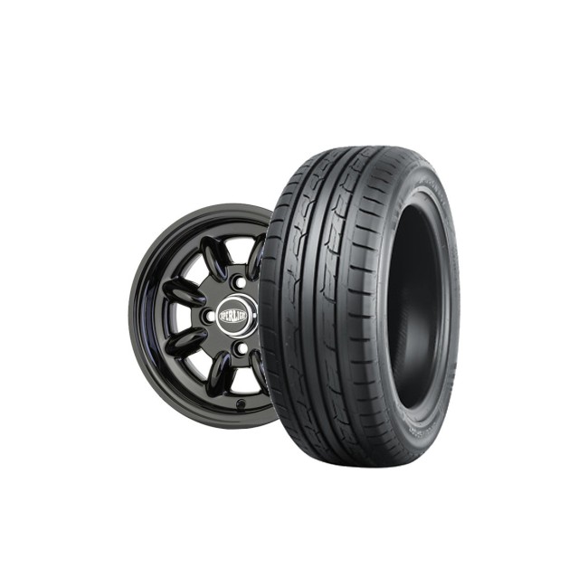 Pack 1 Jante 5x12 Superlight - Noir (Pneu au choix)  voiture ancienne anglaise