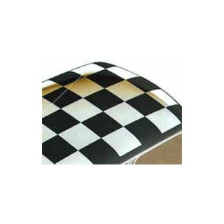 Drapeau noir damier de toit (toit blanc) - Austin Mini-Austin