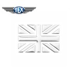 Badge drapeau anglais chromé relief à coller