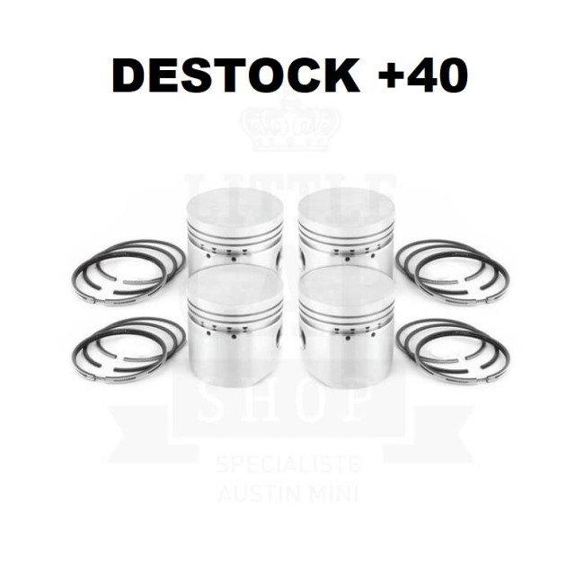 Piston 998 cc +40 / A+ axe flottant type plat x 4 - County® DESTOCK