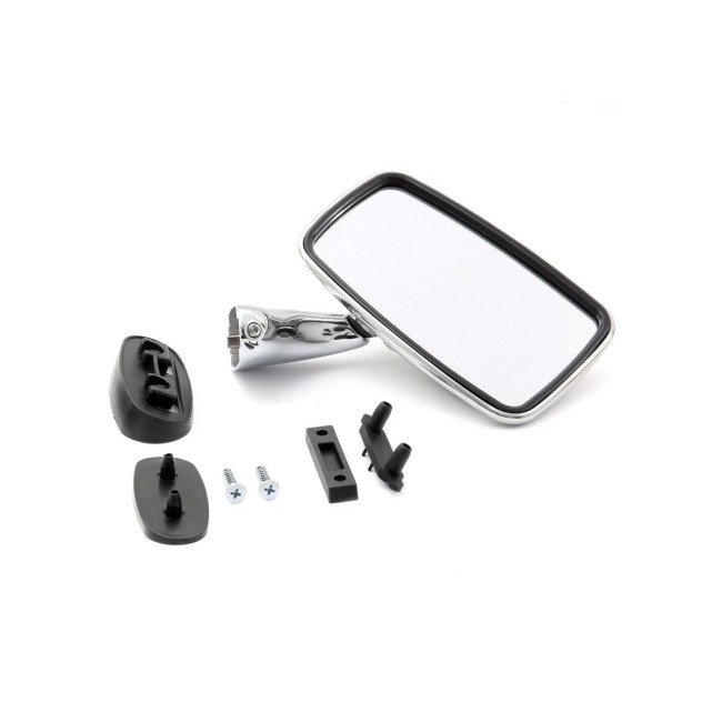 Rétro plat chromé inox Droit Austin Mini