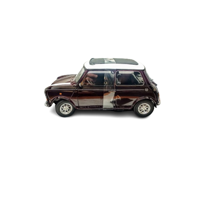 Miniature Austin Mini '' Purple / White ''