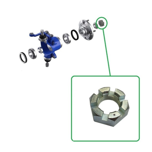 Ecrous - Cardan (34mm) 7.5'' et  8.4''