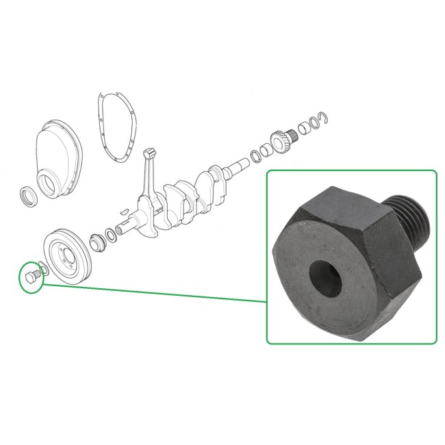 Vis de poulie de vilebrequin / damper - Austin Mini 