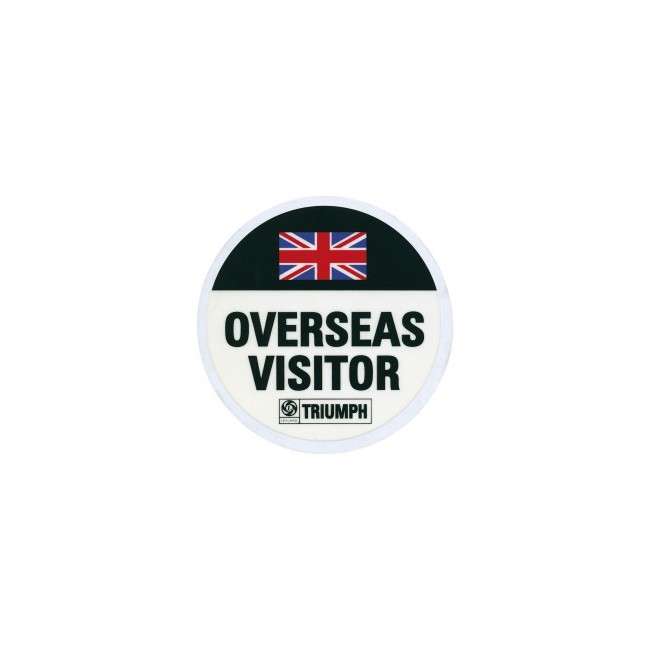 Autocollant ''Overseas Visitor" 