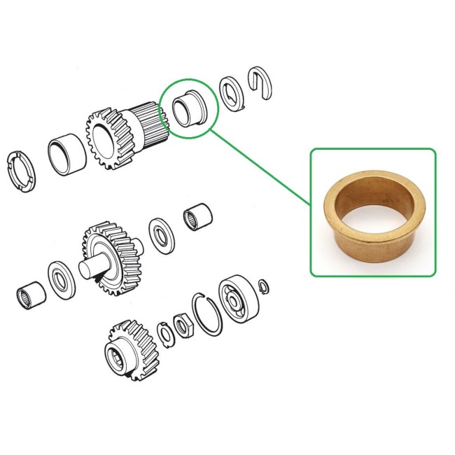 Bague de pignon primaire de vilebrequin extérieur standard