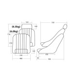 Siège baquet Austin Mini - Cobra Classic (Gris/Vert)