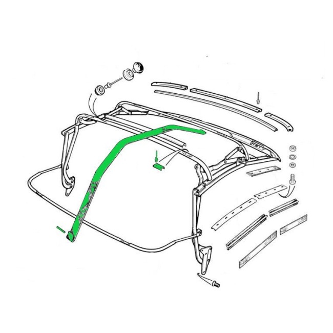 Kit sangle et fixation capote - Triumph