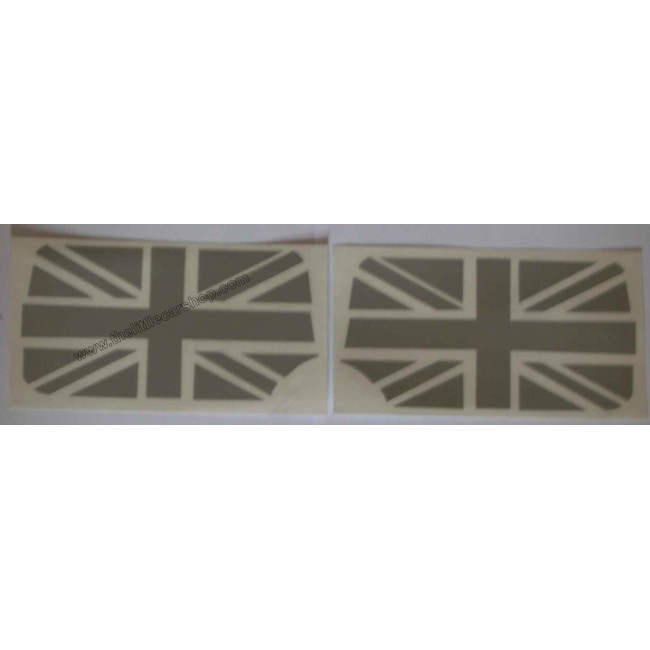 Drapeau anglais de rétro noir gris (la paire) - Austin