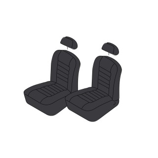 Housse de siège avant Austin Mini - MK4 & MK5 (Noir/Gris)