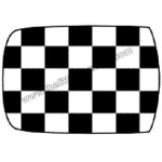Drapeau noir damier de toit (toit blanc) - Austin Mini-Austin