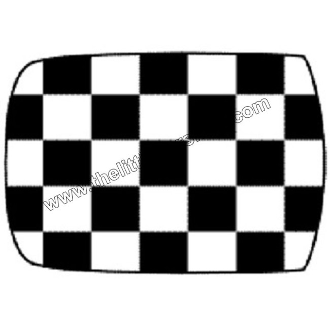 Drapeau noir damier de toit (toit blanc) - Austin Mini-Austin