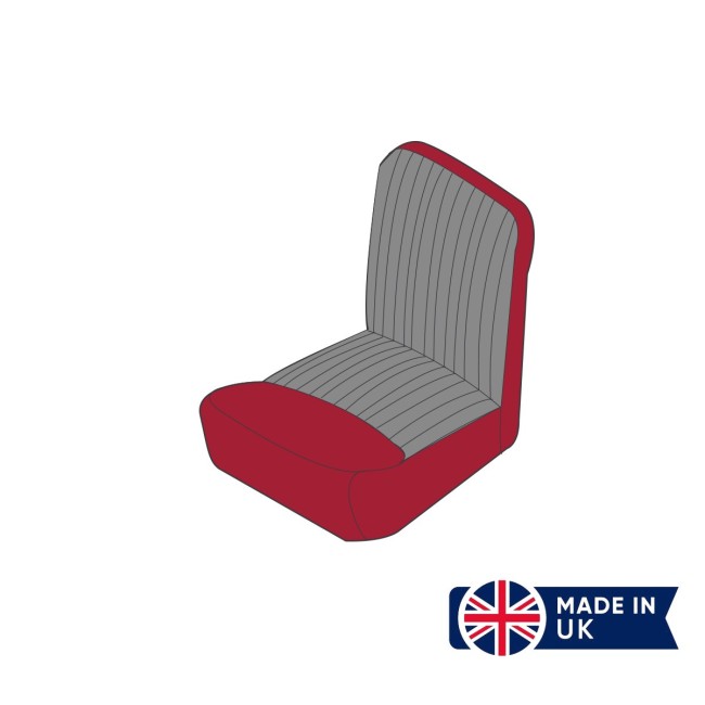 Housse de siège avant Austin Mini - Early Mk1 (Rouge Espagnol /Fleck) ORIGINE