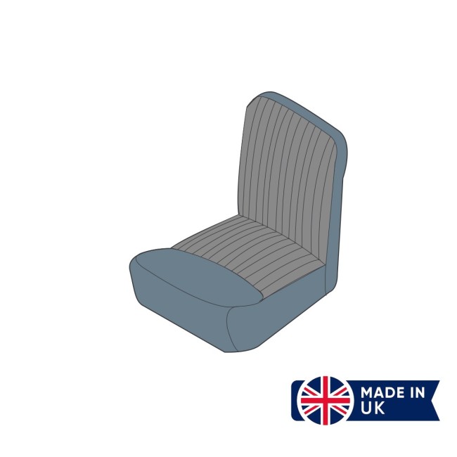 Housse de siège avant Austin Mini - Mk1 Sewn face (Bleu/Fleck) ORIGINE