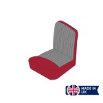 Housse de siège avant Austin Mini - Mk1 Sewn face (Rouge espagnol/Fleck) ORIGINE