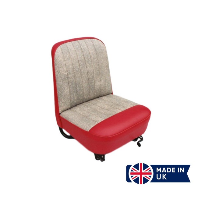 Housse de siège avant Austin Mini - Mk1 Sewn face (Rouge espagnol/Fleck) ORIGINE