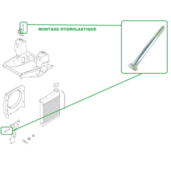 Vis de radiateur inf. 1974-1996 - Austin Mini