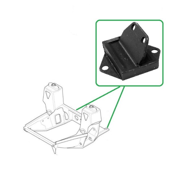 Pack Silent bloc berceau avant Austin Mini - Polyflex