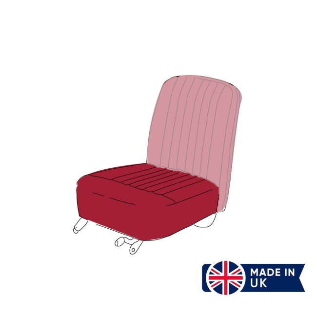 Housse de siège (ASSISE) Austin Mini - MK1 Stitched (Rouge) ORIGINE