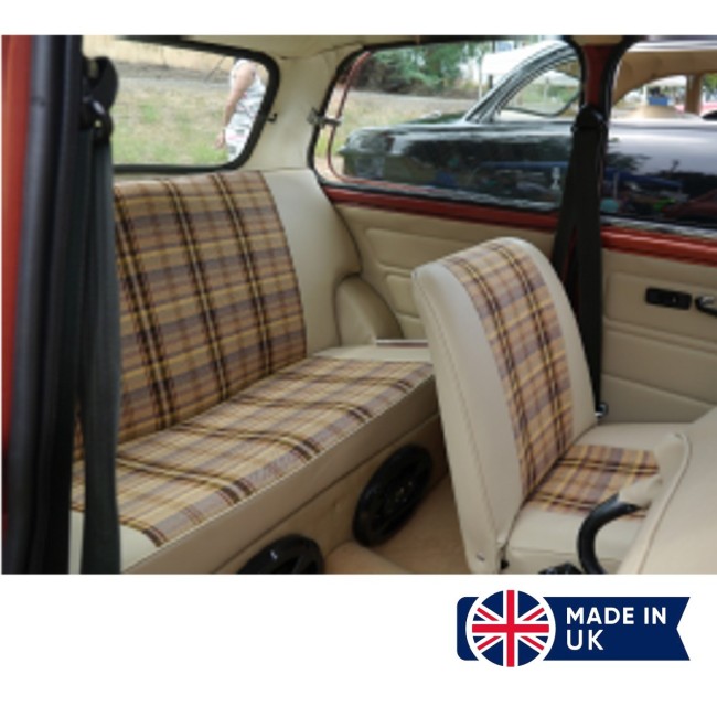 Housse de siège Austin Mini - Plaid Cloth (Bleu) ORIGINE