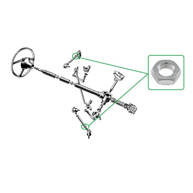 Contre écrou rotule de direction extérieur - Triumph