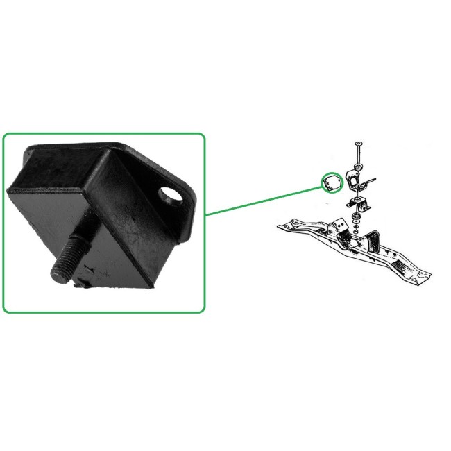 Silent bloc boite de vitesse MGB - Caoutchouc