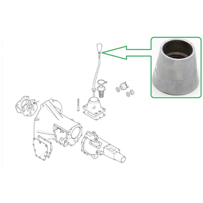 Ecrou 0-5/16'' UNF conique pommeau vitesses MG Triumph