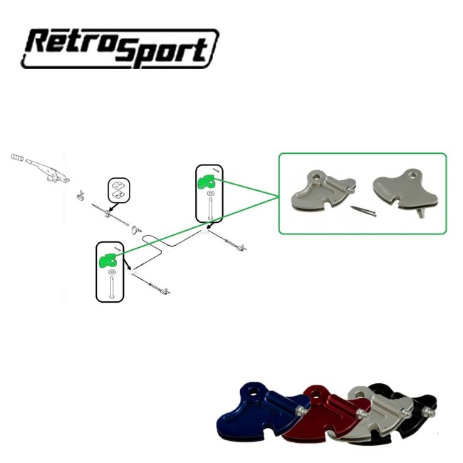 Renvoi câble de frein sur bras (avec graisseur) Austin Mini (Aluminium) RetroSport