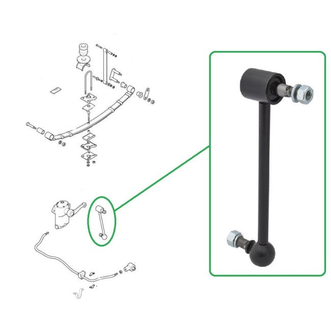 Biellette d'amortisseur arrière MG - 1955 à 1980
