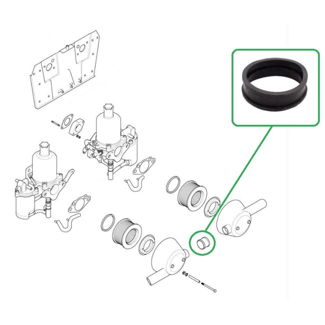 Jonction de filtre a air - MGB
