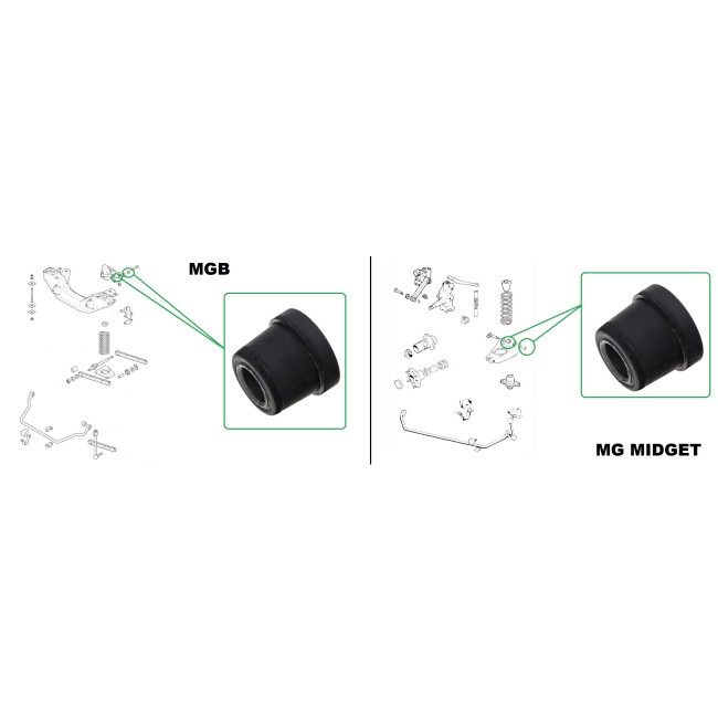 Silent bloc bras de suspension  MG - Caoutchouc