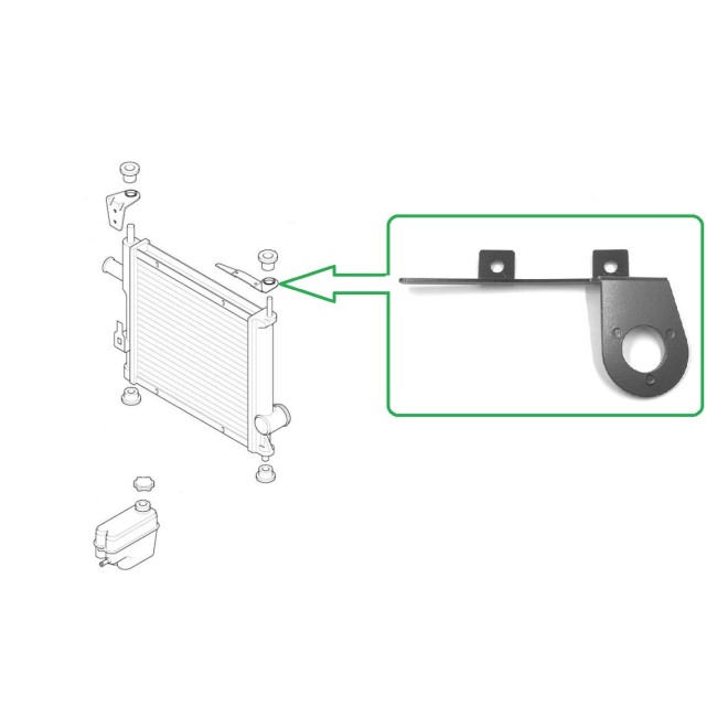 Patte radiateur - Austin Mini - MPI 