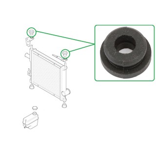 Silent bloc radiateur supérieur Mini MPI - Caoutchouc