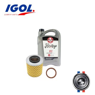 Pack Vidange Igol Heritage 20W50 5L - Filtre à huile papier