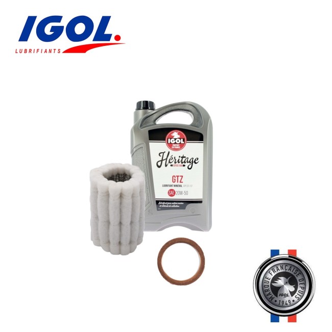 Pack Vidange Igol Heritage 20W50 5L - Filtre feutre